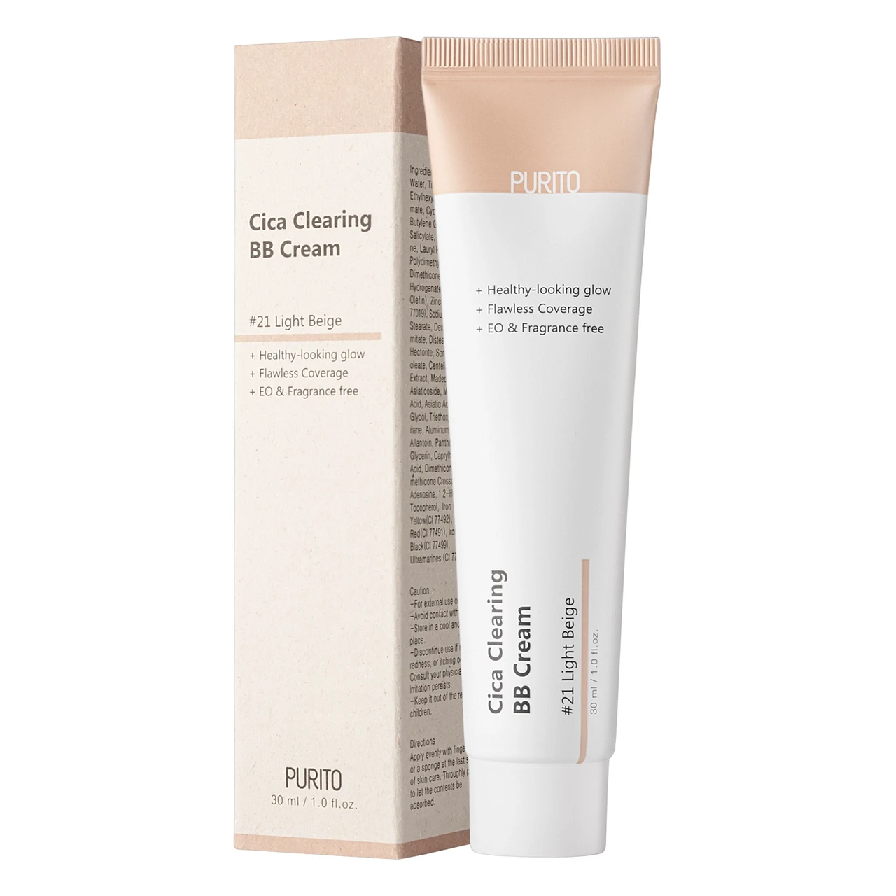 BB-крем PURITO Cica Clearing BB Сream 21 Light Beige 30 мл (100705)