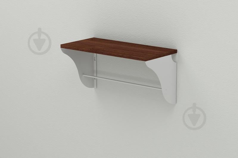 Полка настенная Ferrum-decor Комфи 260x500x240 металл Белый ДСП Венге 16 мм (KOM0010)
