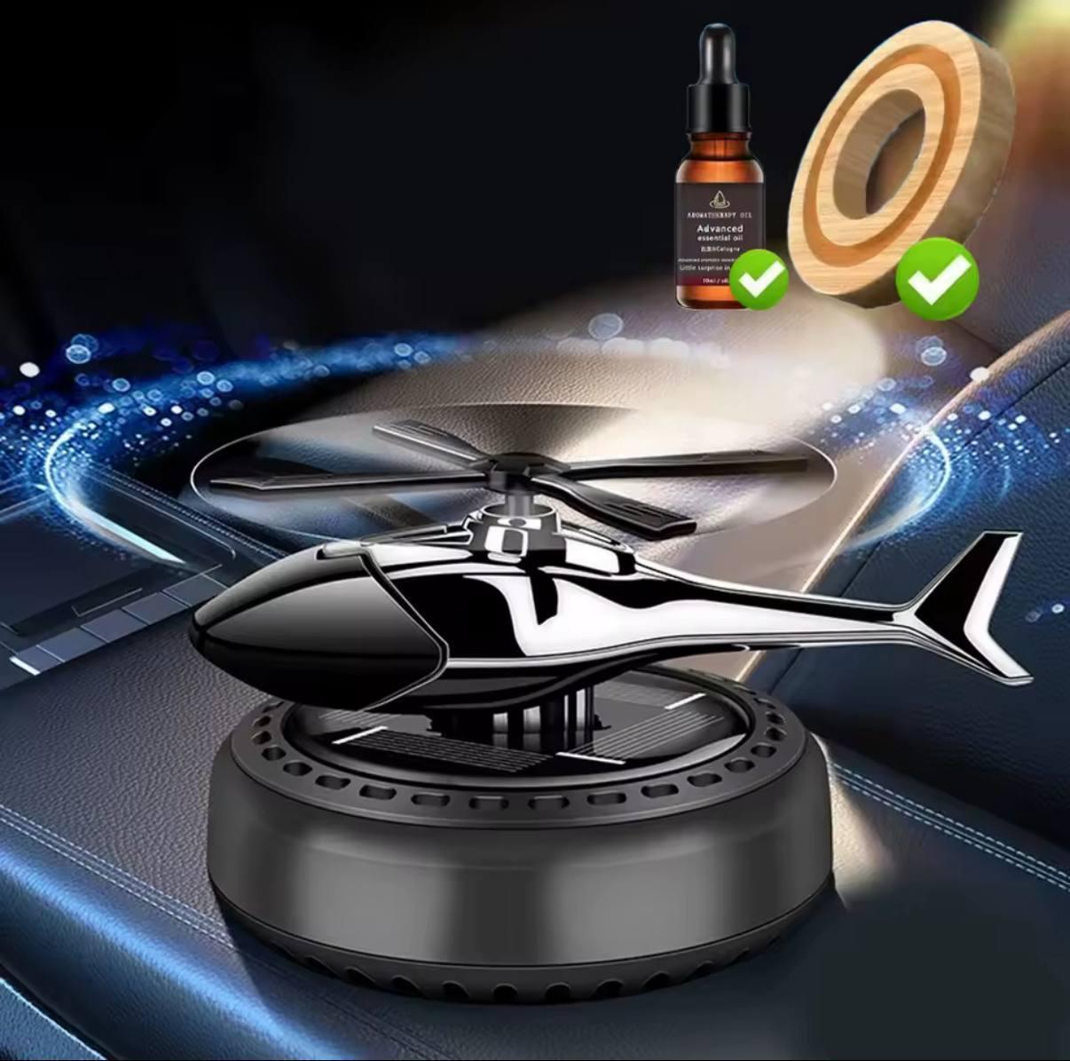 Ароматизатор в автомобіль Гелікоптер на сонячній батареї Чорний (Е051470) - фото 4