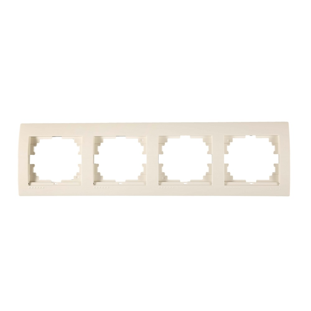 Рамка Lezard Deriy 4-місна горизонтальна Кремовий