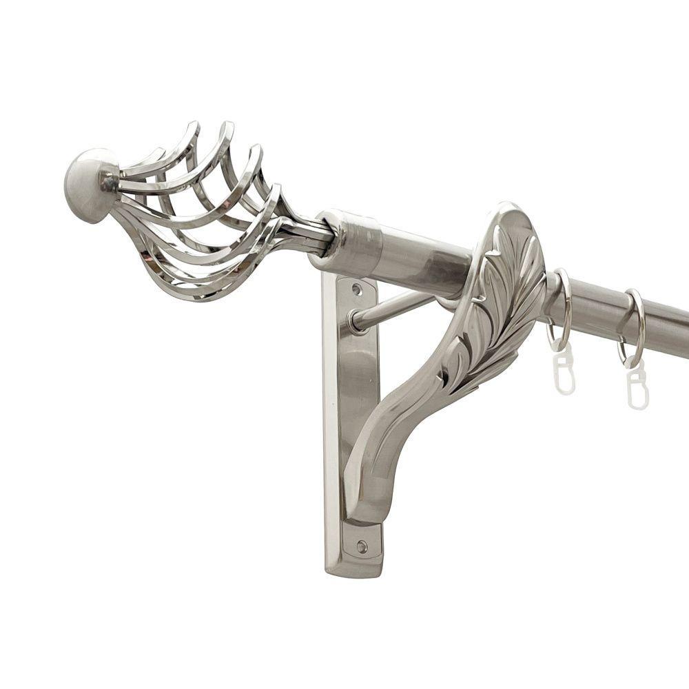 Карниз для штор Orvit Арезо однорядный гладкий 25 мм 200 см Нержавеющая сталь (00-00021532)