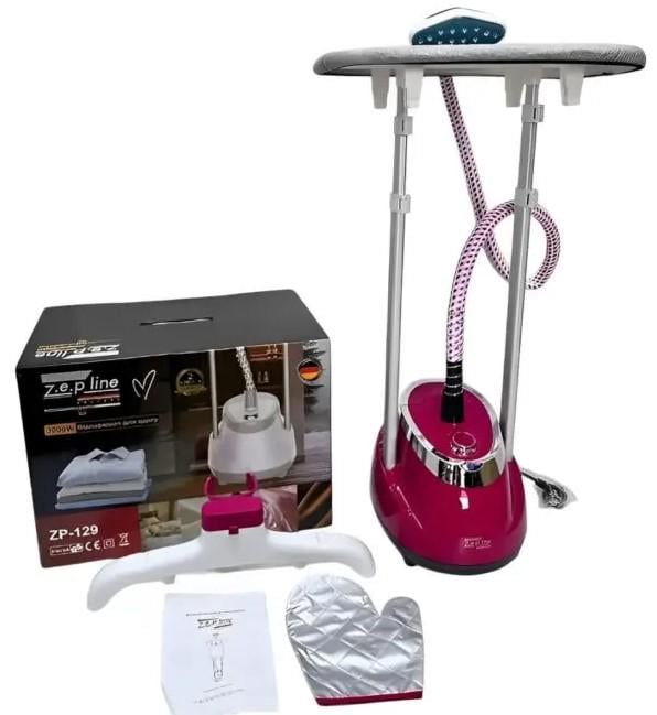 Отпариватель для одежды со стойкой ZepLine ZP-129 3000 Вт Красный (REDZP129) - фото 4