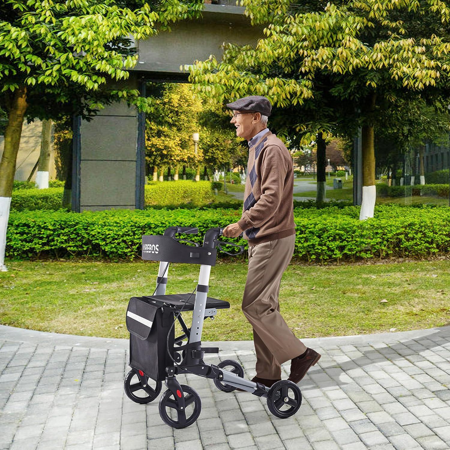 Ходунки на колесах легкие ролатор AREBOS для взрослых и пожилых людей (1980576285) - фото 11 Ходунки на колесах легкие ролатор AREBOS для взрослых и пожилых людей (1980576285) - фото 11