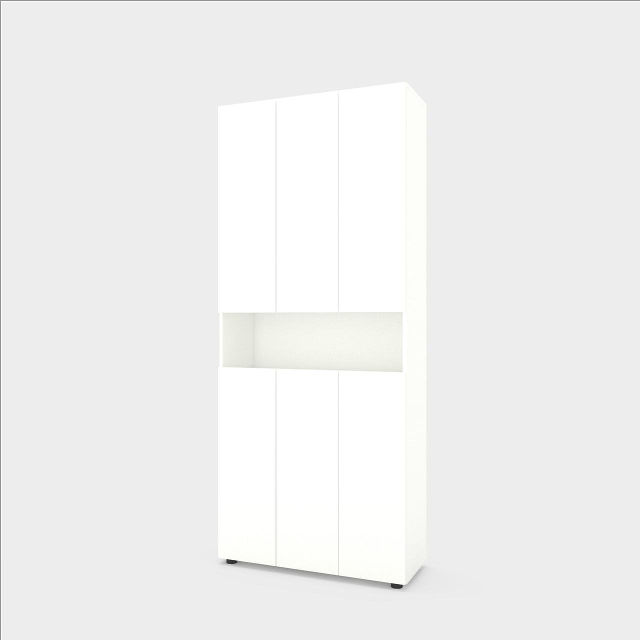 Шкаф Metkas Home B001 ЛДСП 900x350x2130 мм Белый снег