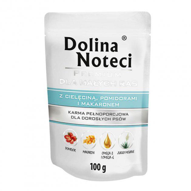 Корм влажный для собак Dolina Noteci Premium с телятиной/помидорами/лапшой 100 г пауч (107977)