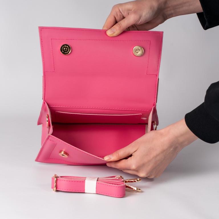 Сумка женская кросс-боди из гладкой экокожи XENIA № 17-24 Розовый - фото 4 Сумка женская кросс-боди из гладкой экокожи XENIA № 17-24 Розовый - фото 4