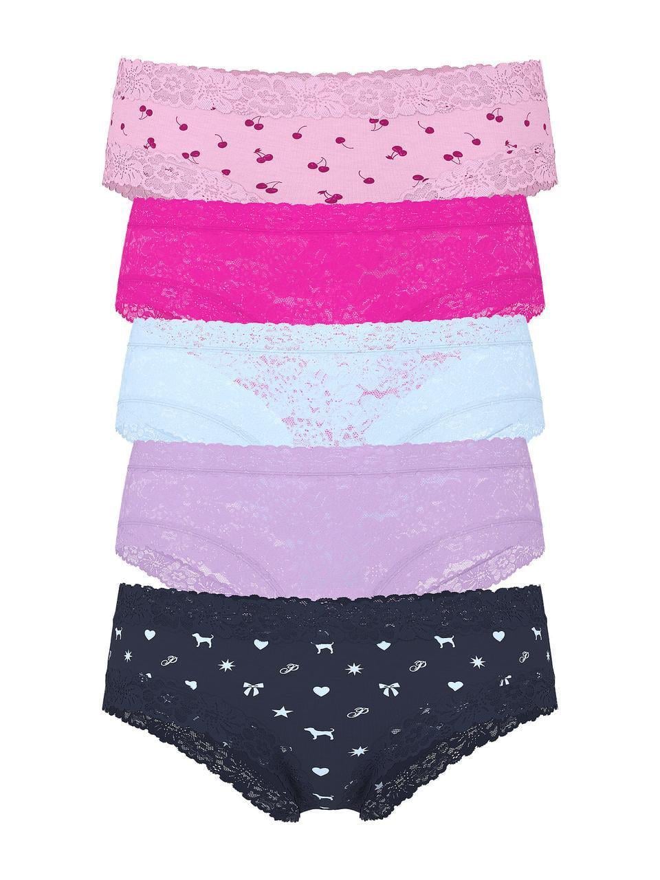 Набір трусиків Victoria's Secret Pack Wink Lace Cheeky XS Різкольоровий (2859016108)