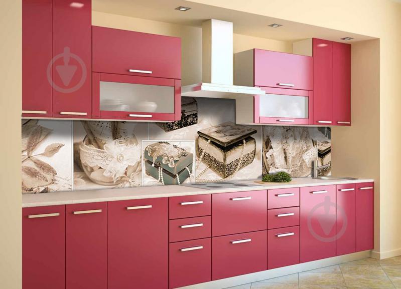 Скинали на кухню Zatarga «Шкатулка» 650х2500 мм виниловая 3Д наклейка кухонный фартук самоклеящаяся Z180506/1 Скинали на кухню Zatarga «Шкатулка» 650х2500 мм виниловая 3Д наклейка кухонный фартук самоклеящаяся Z180506/1