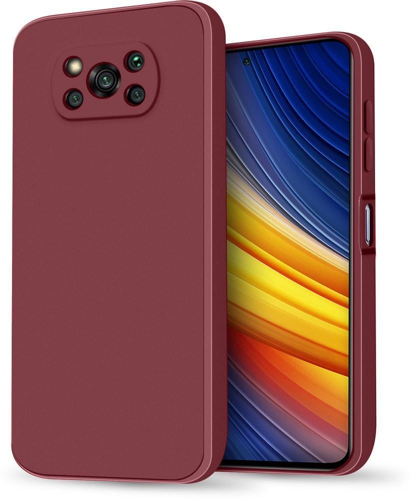 Силіконовий чохол HardCorner Xiaomi Poco X3 Pro (з мікрофіброю) Wine (34830-42)