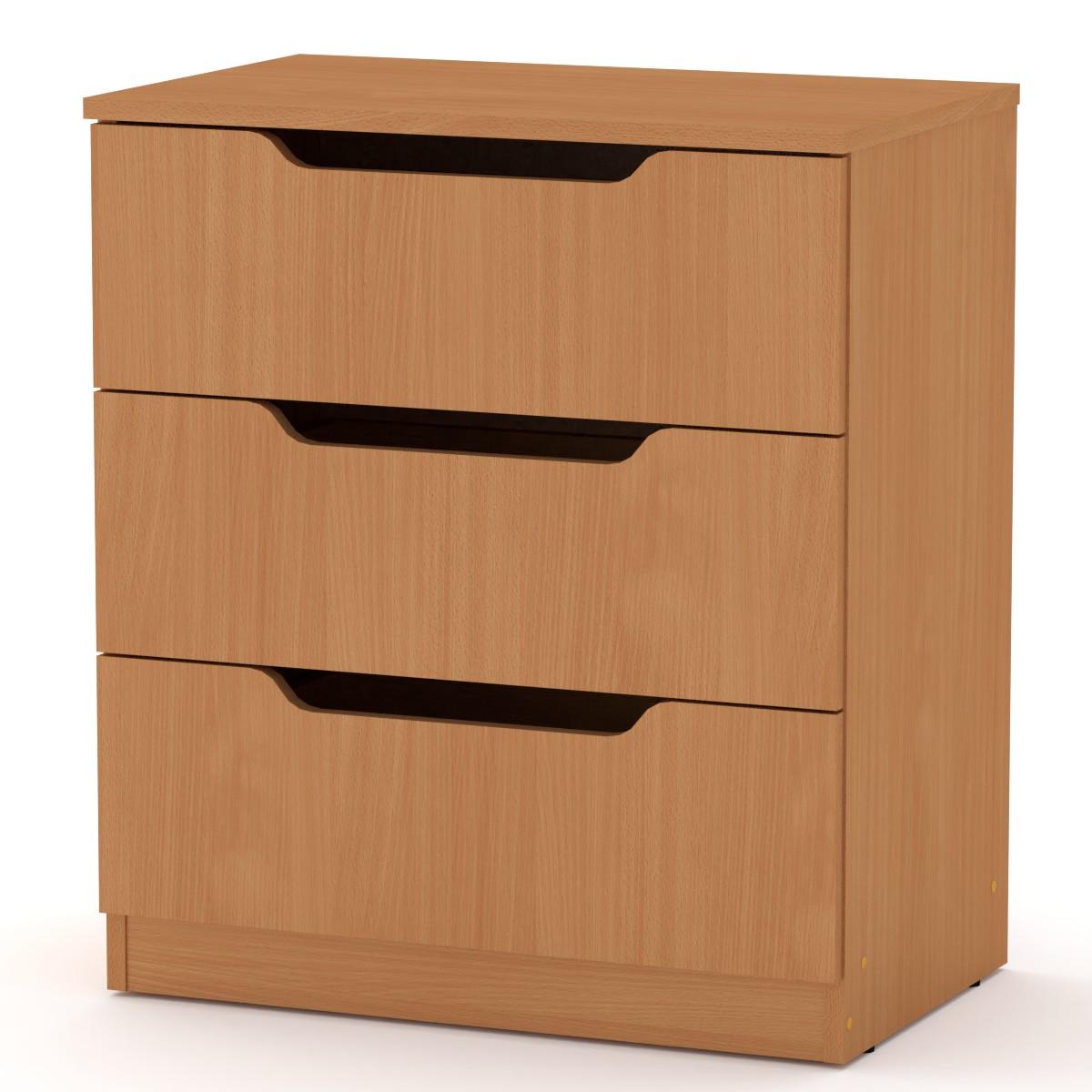 Комод Компаніт з 3 шухлядами 61х38х69 см Бук (26966088) - фото 1 Комод Компаніт з 3 шухлядами 61х38х69 см Бук (26966088) - фото 1