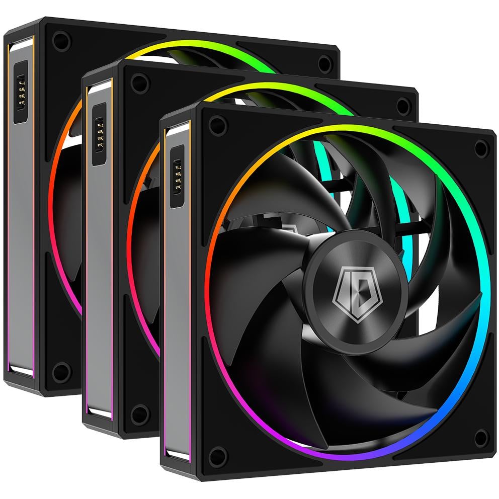 Вентилятор для корпуса ID-Cooling MF-1230-ARGB-K Trio 3x120 мм 2300 об/мин ARGB Black