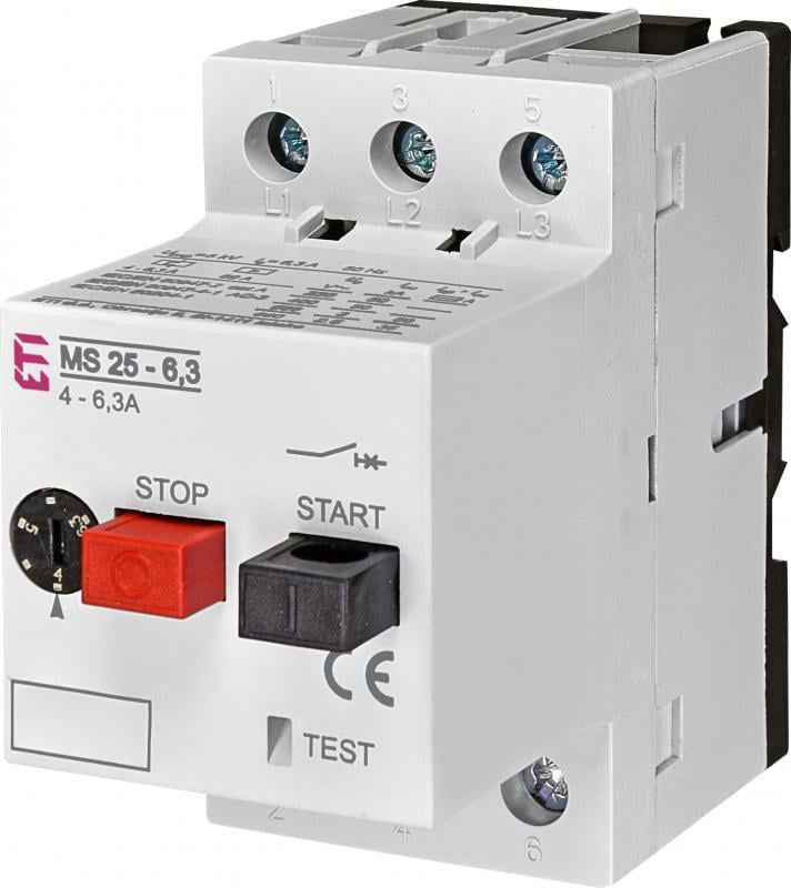 Автомат защиты двигателя ETI MS25-6,3 4-6,3 A (4600090)