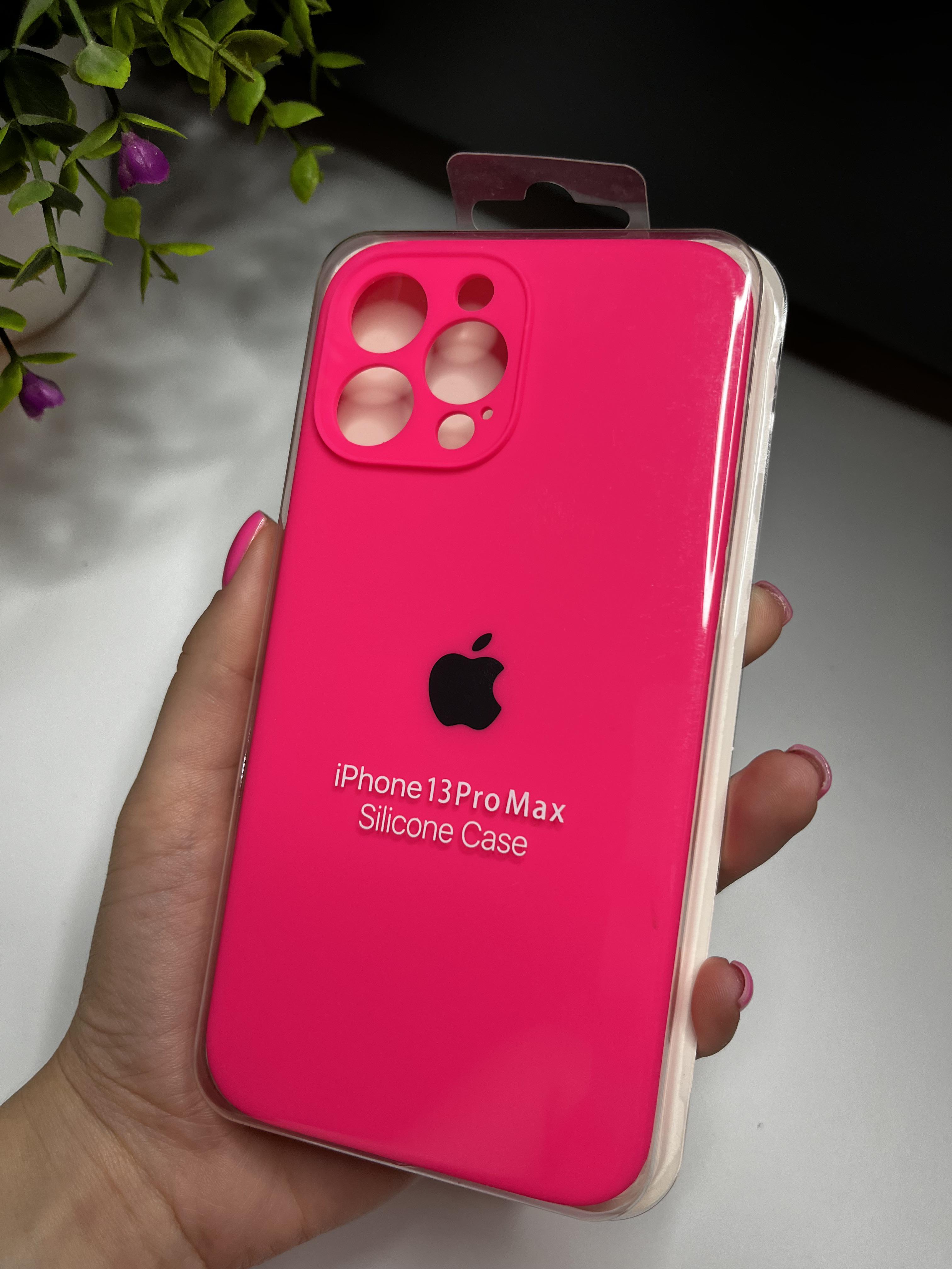 Чехол накладка на iPhone (Айфон) 13 Pro Max закрытый низ и закрытая камера silicone case full camera Apple