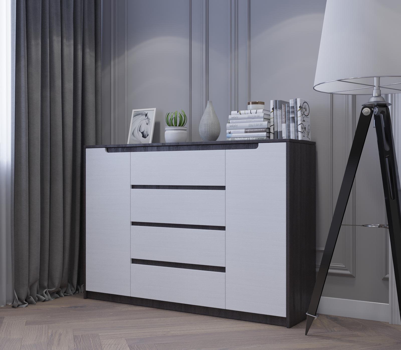 Комод для дома Эверест Микс-3 Венге/Белый (EVR-2002) - фото 4