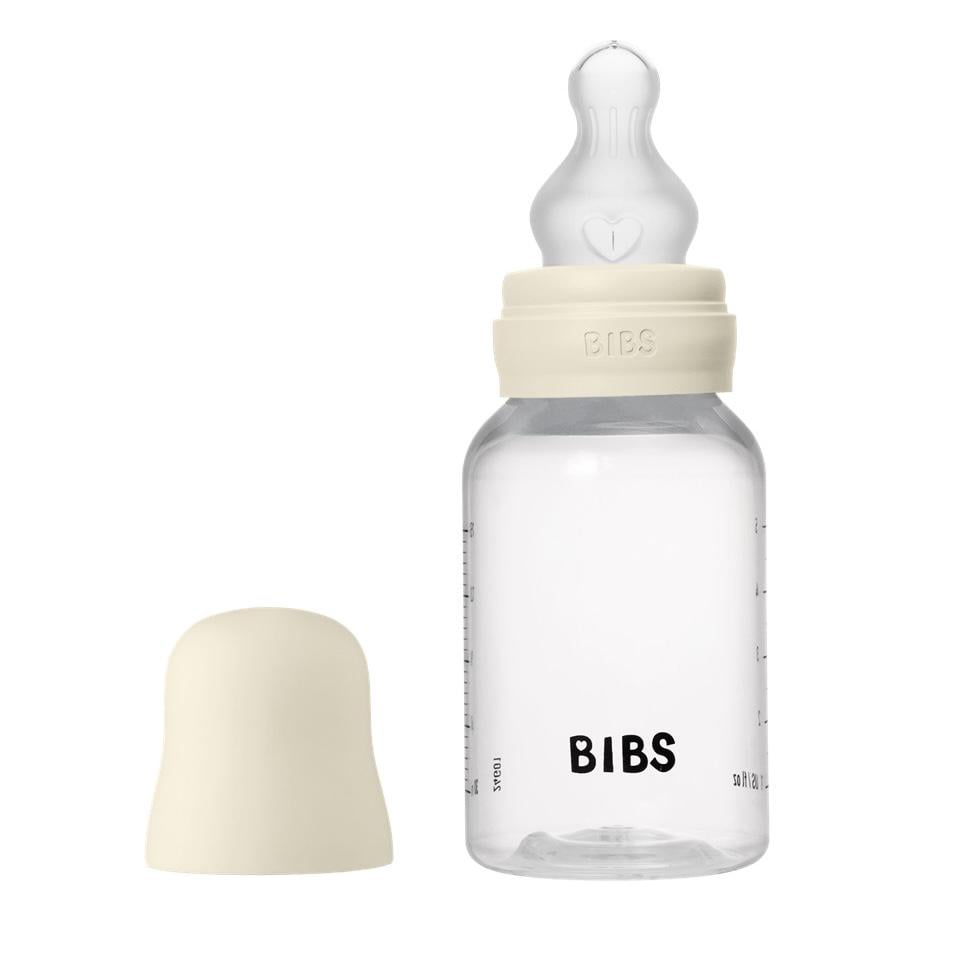 Пляшечка дитяча BIBS Round Silicone 150 мл Ivory