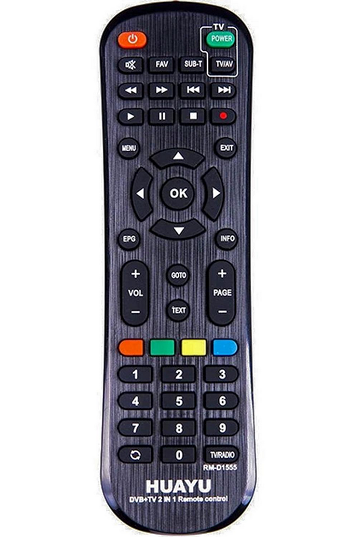 Универсальный пульт для DVB-T2 тюнеров Huayu RM-D1555 (3191)