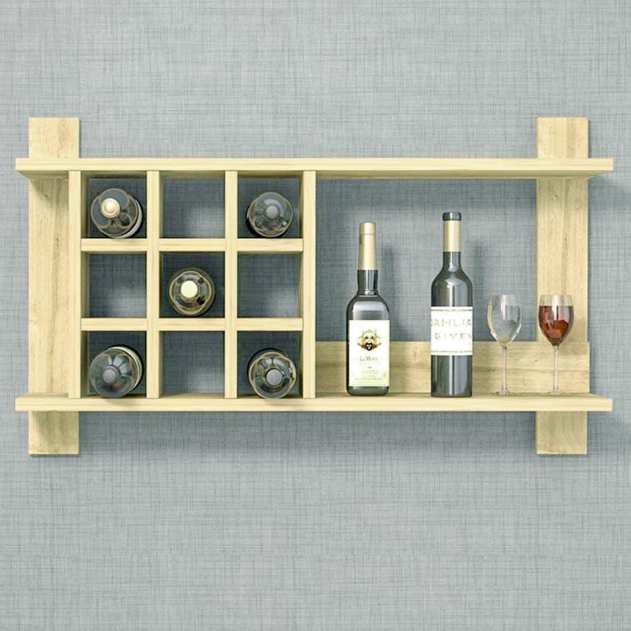 Полка для вина настенная из дерева Огари Бланже (ПНК-020801)