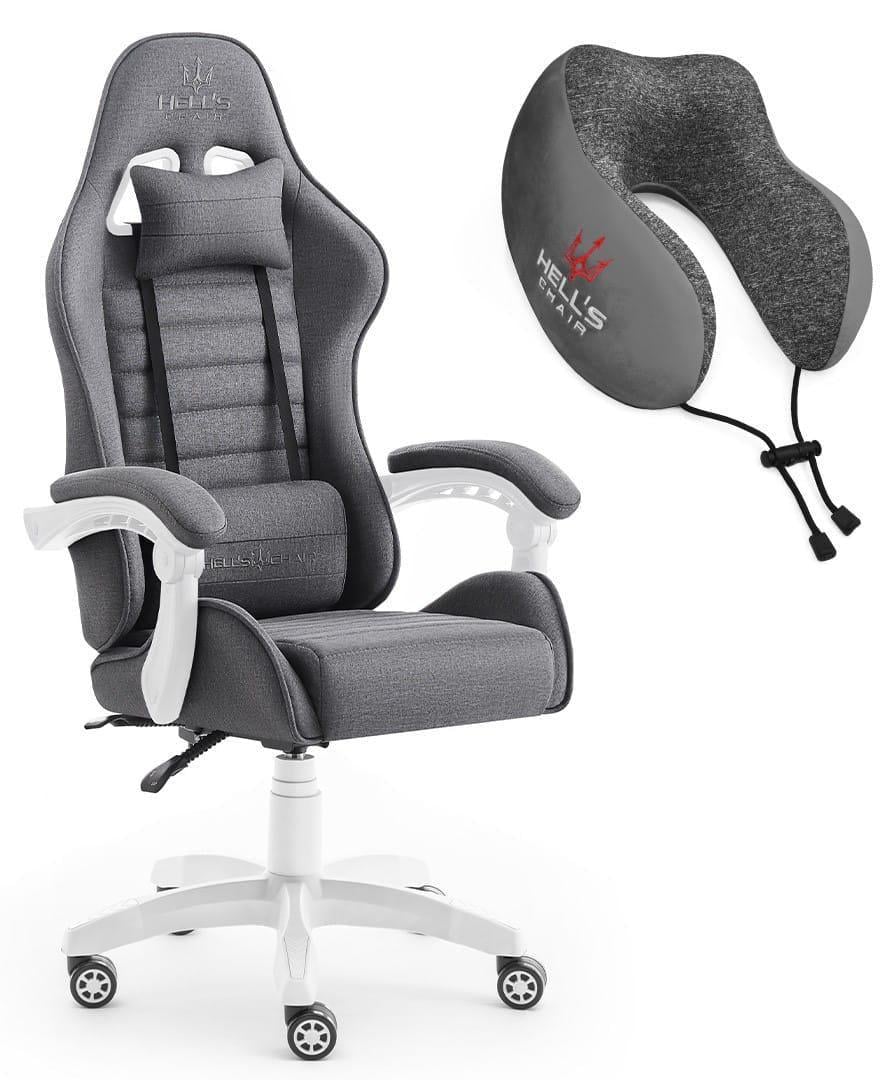 Кресло компьютерное HELL'S HC-1003 Plus-1668 White/Grey