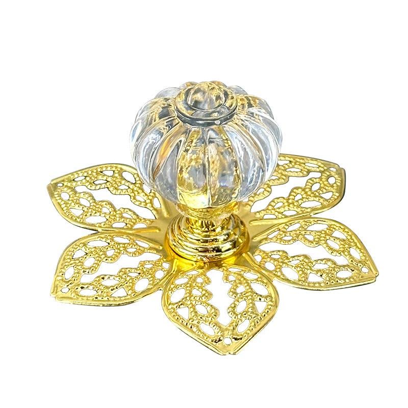 Ручка для крышки ящика Цветок Золотистый (4636)