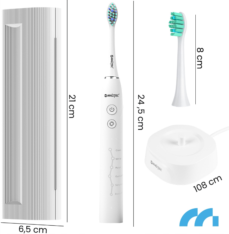 Зубна щітка ультразвукова Maltec Toothie X1 White - фото 2 Зубна щітка ультразвукова Maltec Toothie X1 White - фото 2