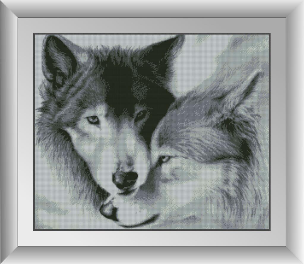 Алмазная мозаика Dream Art Влюбленне волки 57x68,5 см (DA.30081)