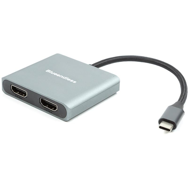 Aдаптер Blueendless USB Type-C 2xHDMI 4K 60Hz