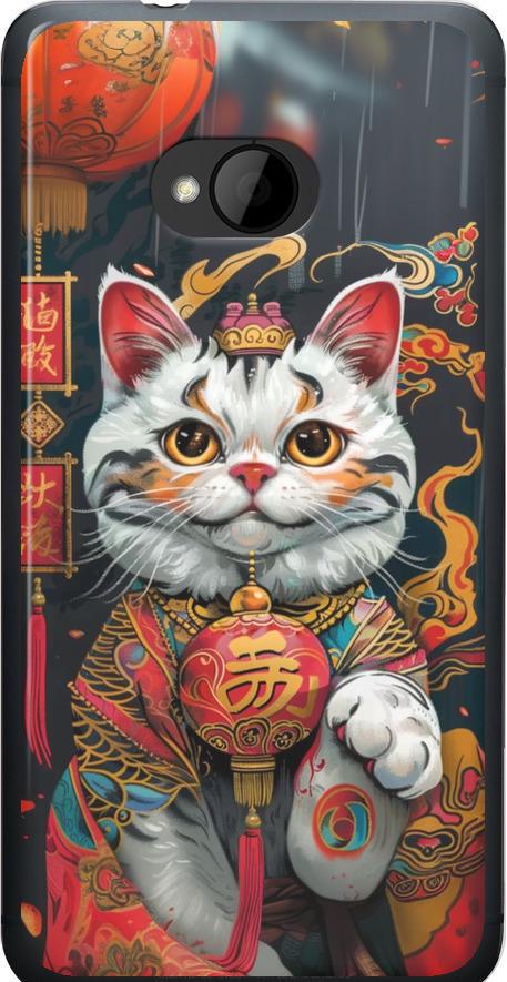 Чехол на HTC One M7 China Cat v2 (6135u-36-42517)