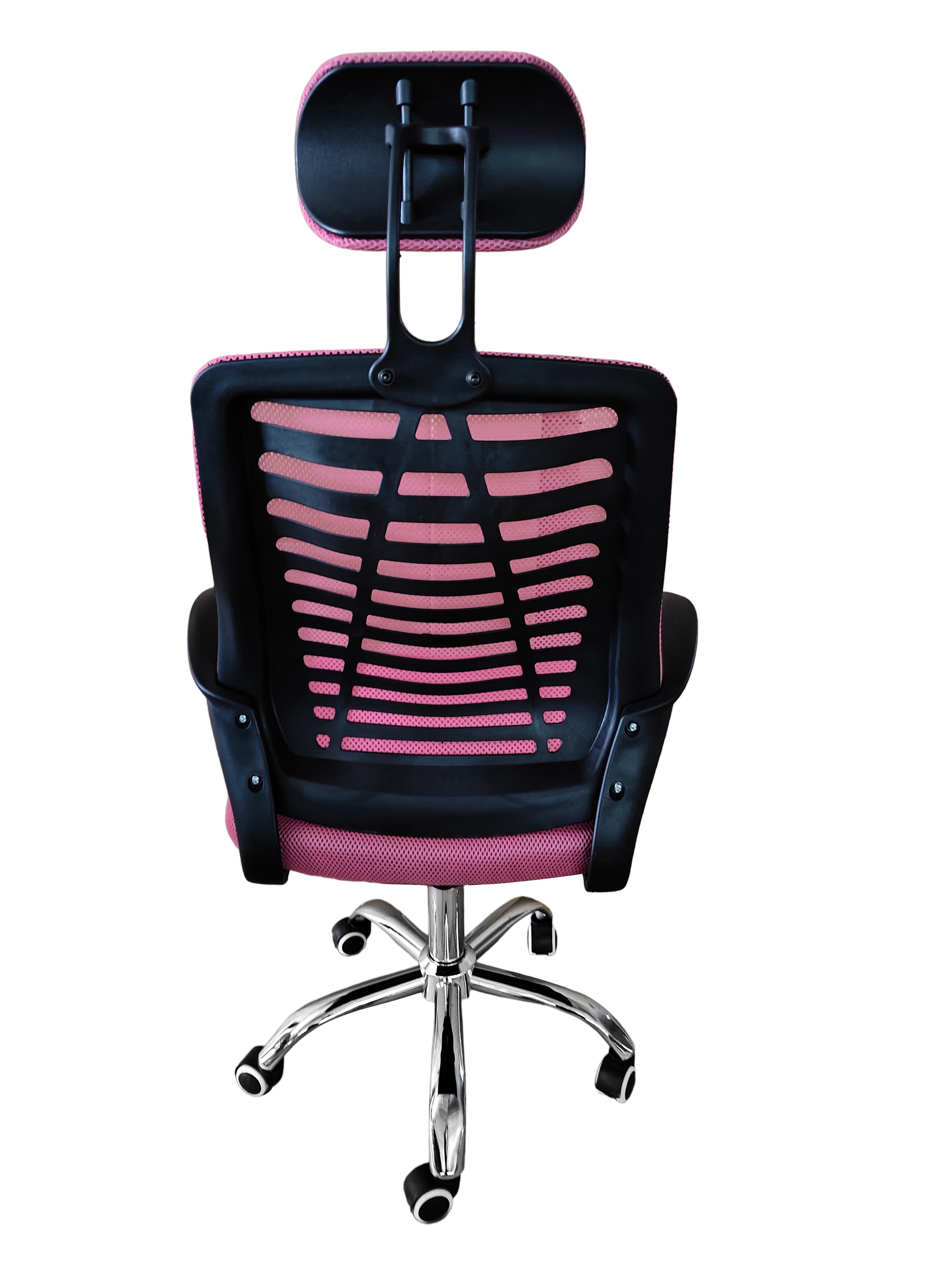 Крісло офісне комп'ютерне Bonro B-6200 Рожевий (4587) - фото 4