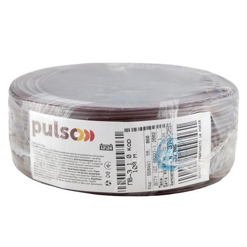 Провід гнучкий PULSO ПВ-3 1 кв. мм бухта 100 м Коричневий (00000065471) - фото 1 Провід гнучкий PULSO ПВ-3 1 кв. мм бухта 100 м Коричневий (00000065471) - фото 1
