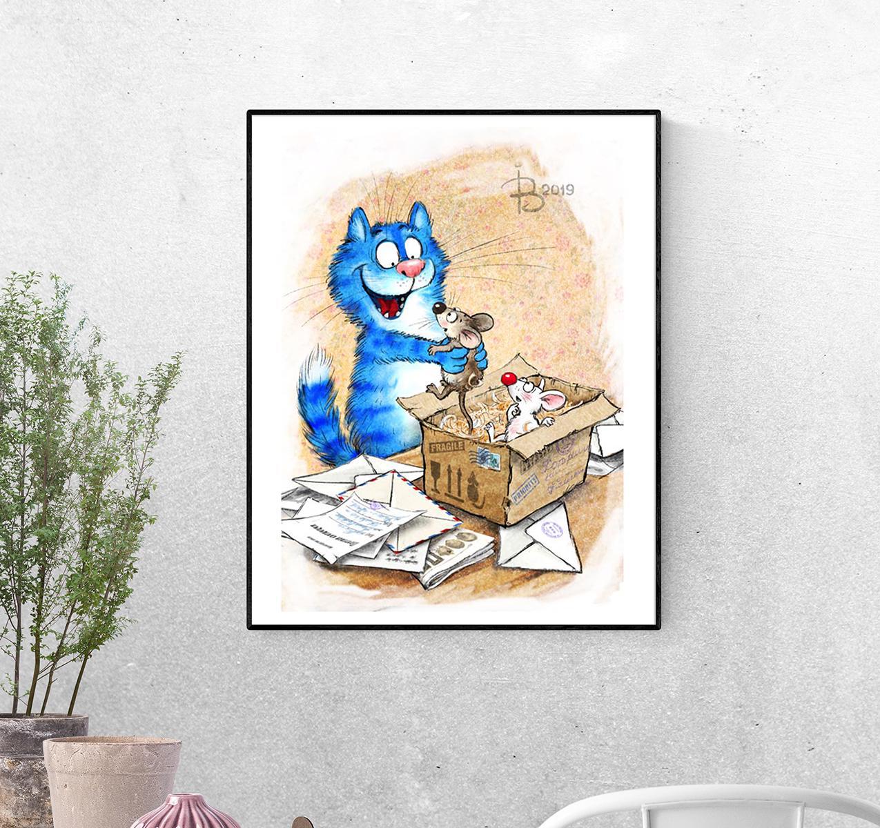 Постер Сюрприз в посылке формат А-5 Постер Сюрприз в посылке формат А-5