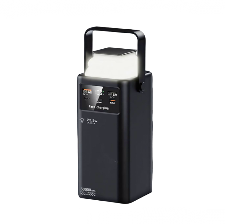 Повербанк Kensa KP103 22,5W PD30W 50000 mAh ліхтар 4 кабелі