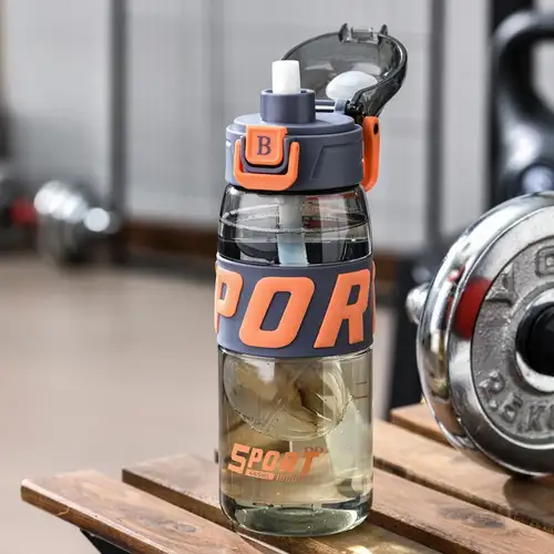 Бутылка-поилка для воды OSPORT 665 мл Серый (MS 4622) - фото 3