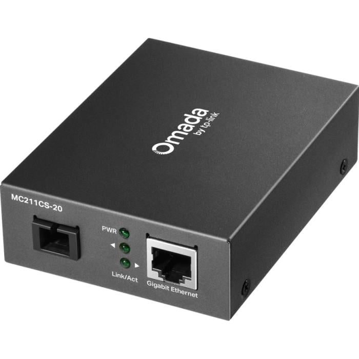 Медиаконвертер TP-Link Omada MC211CS-20 WDM 1xSC/UPC 1xRJ45 1000BASE-FX дальность 20 км Black (36522095) Медиаконвертер TP-Link Omada MC211CS-20 WDM 1xSC/UPC 1xRJ45 1000BASE-FX дальность 20 км Black (36522095)