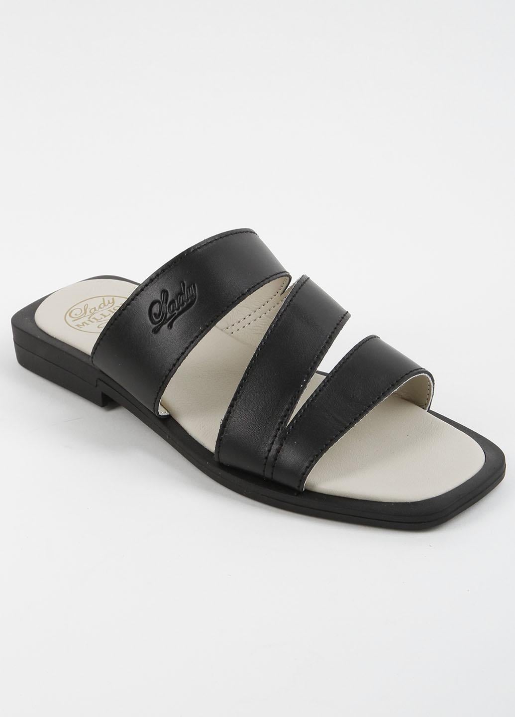Шлепанцы женские кожаные Fashion L68 339918 р. 36 Черный