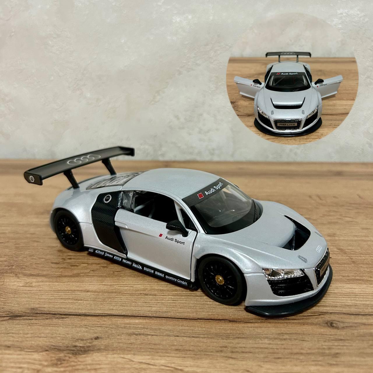 Машинка детская металлическая Rastar 56100 Audi R8 LMS 1:24 Серебряный (56100) - фото 3