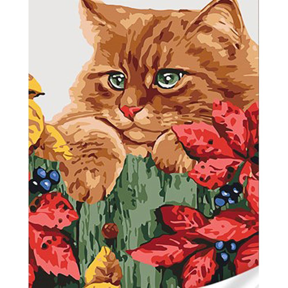 Картина по номерам Strateg Премиум Рыженькое счастье с лаком и с уровнем 30x40 см (Str-SS1120)