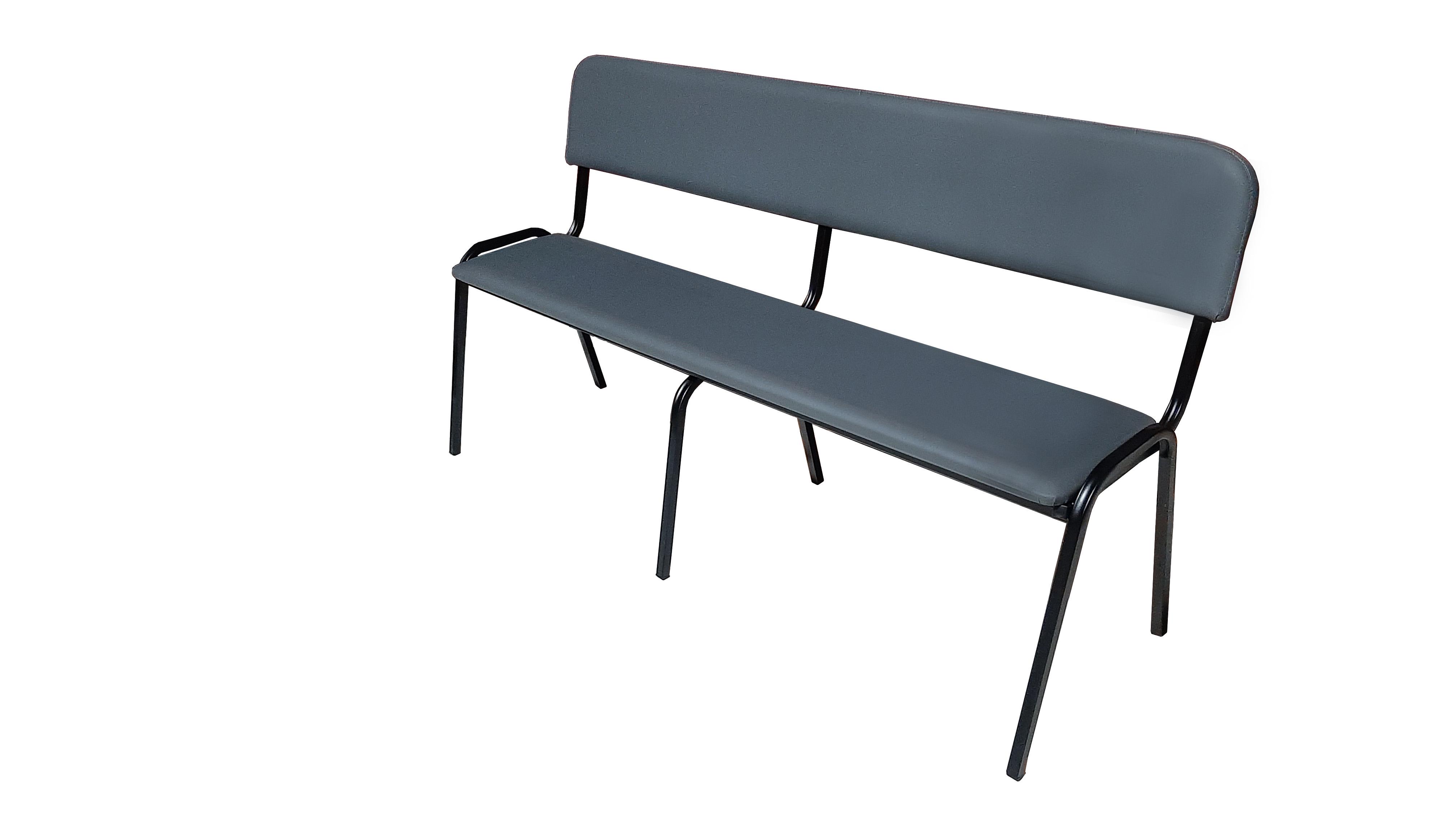 Скамья Серая мягкая Алиса разборная для зон ожидания 1200 мм (33356067)