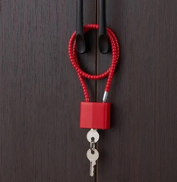 Замок навесной Solve с тросом 20 см Red (KT6009005) - фото 9 Замок навесной Solve с тросом 20 см Red (KT6009005) - фото 9