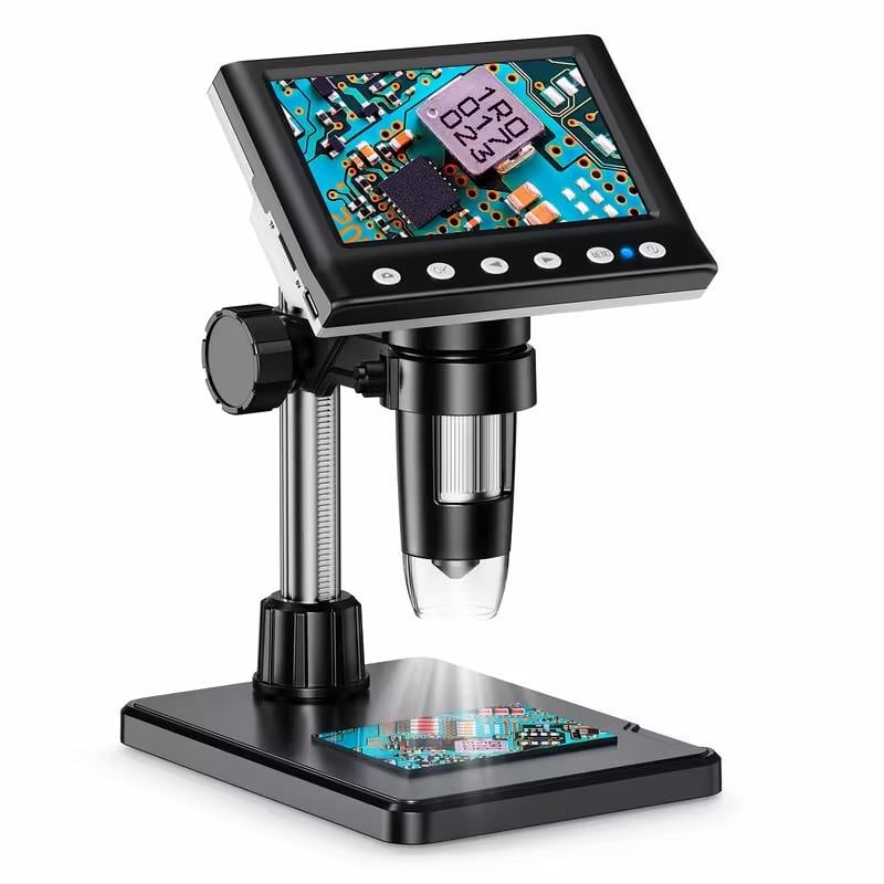 Микроскоп цифровой с монитором Rievbcau DM7-Z33 10-1600X Черный