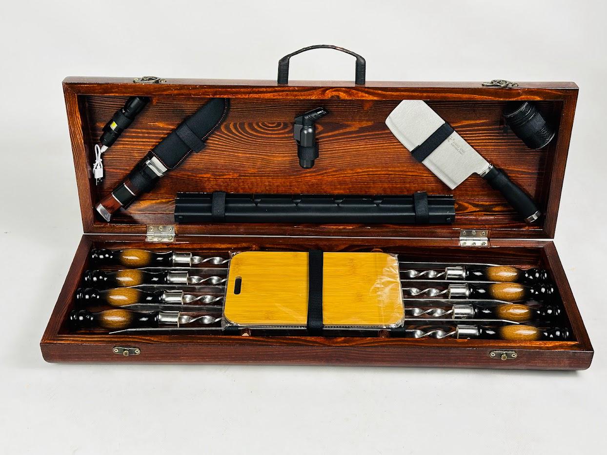 Набор шампуров и аксессуаров Форест 20 предметов Коричневый (149-10-KS-7804)