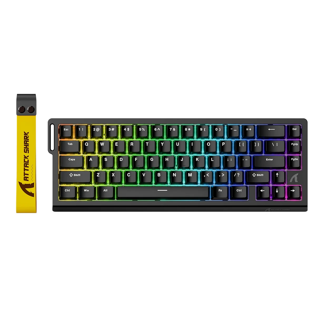 Проводная клавиатура attack shark X68 HE для гейминга RGB Outemu Jade White Magnetic Switch 65% Black (2675538024)