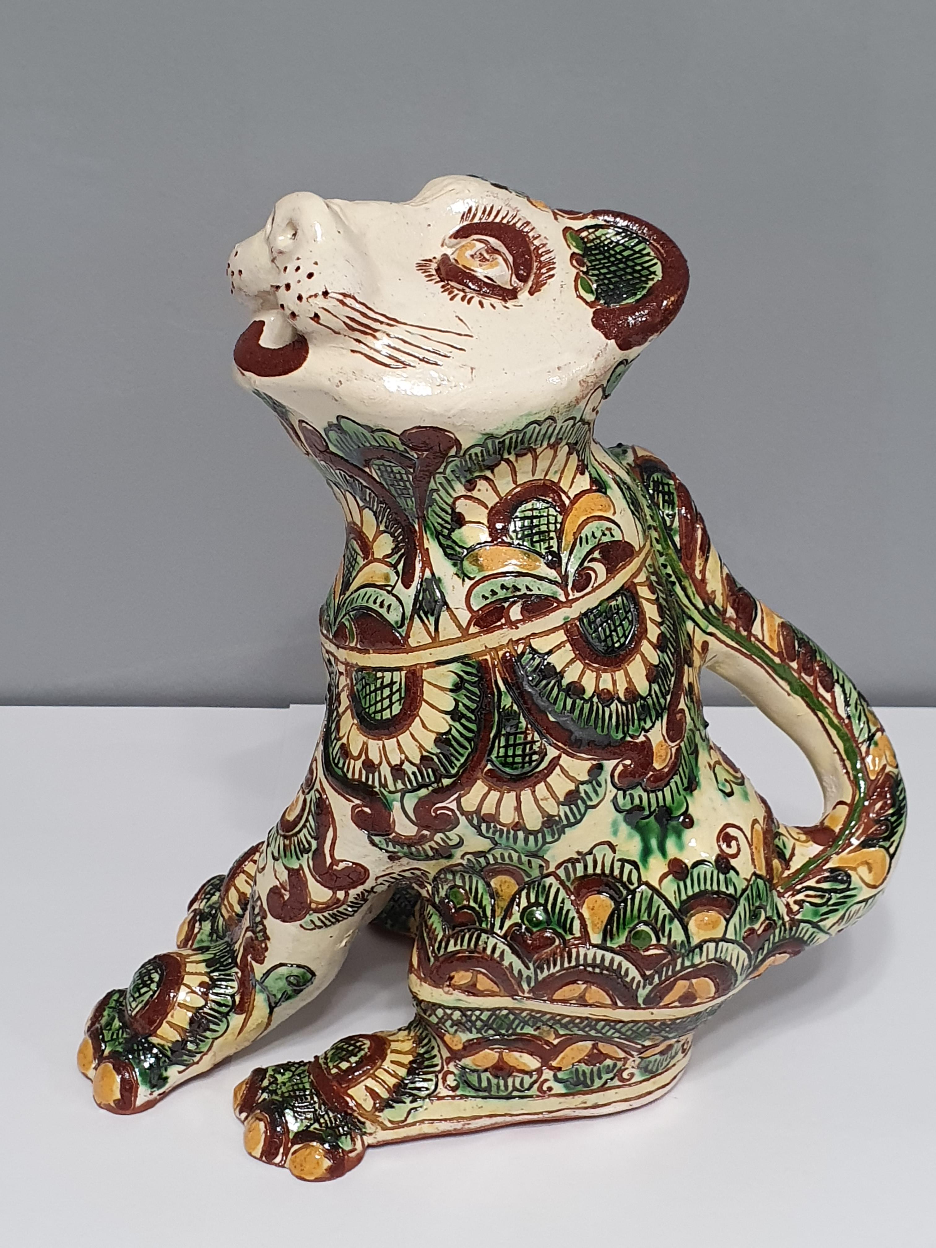 Статуетка Пантера Косівська кераміка 23х20х13,5 см (1340)