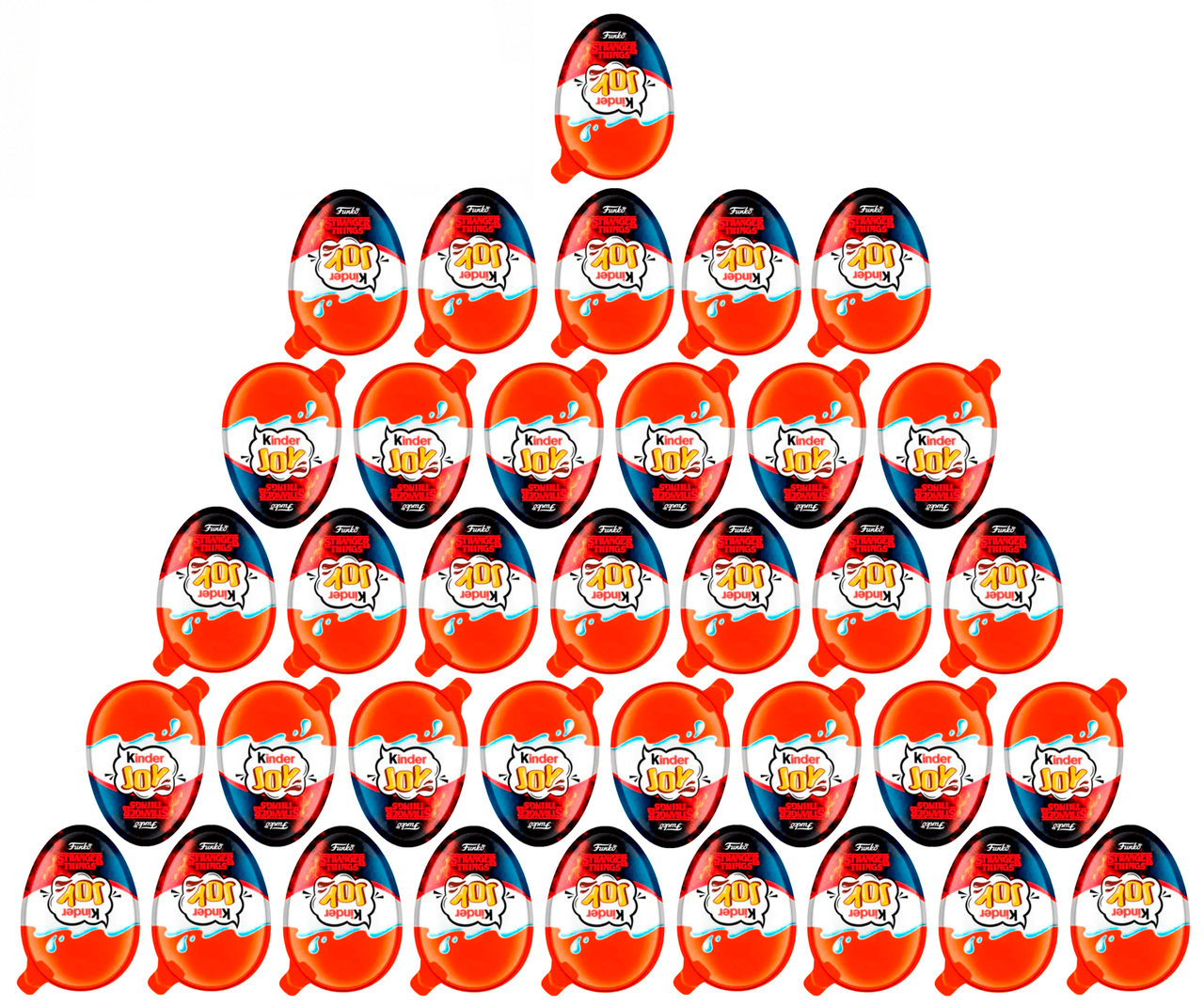 Набор шоколадных яиц Kinder Joy Funko Netflix Stranger Things 36 шт. по 20 г (3037318977)