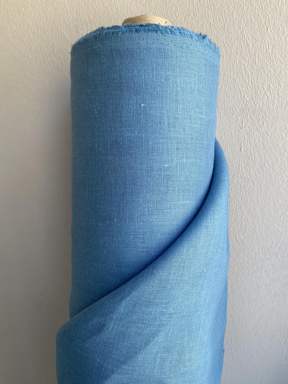 Ткань костюмная LINEN PLUS 100% лен 150 см 1586 Голубой - фото 7 Ткань костюмная LINEN PLUS 100% лен 150 см 1586 Голубой - фото 7