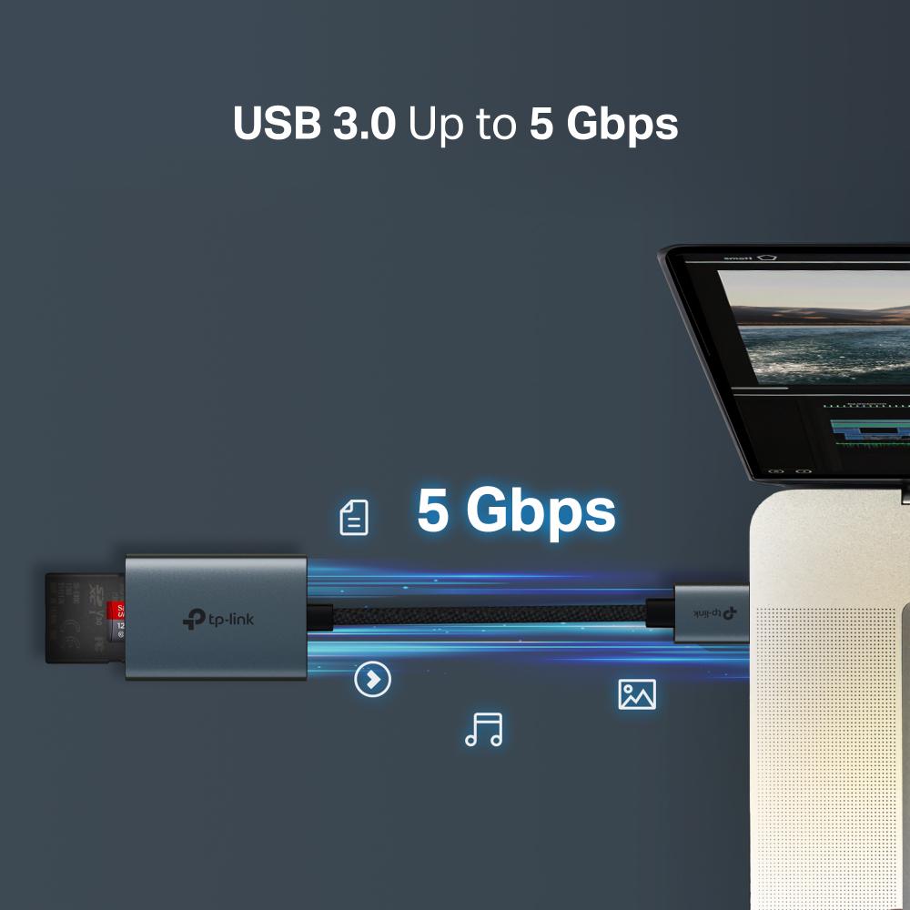 Кардидер TP-Link UA430 1xMicro-SD 1xSD до 2 Тб Grey (30651838) - фото 6