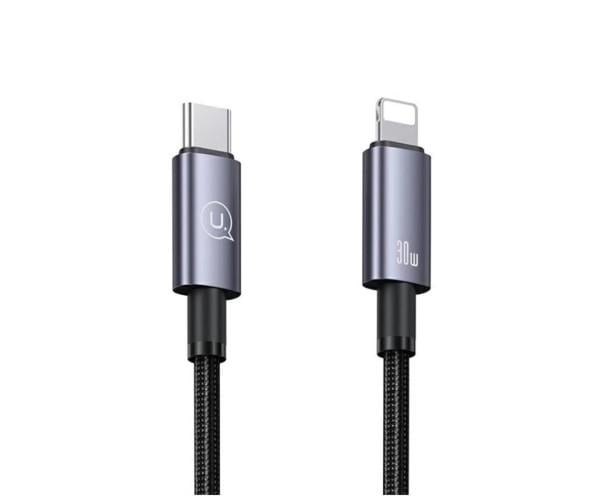Кабель Data Usams US-SJ679 C-Type Lightning 30W 0,25 м Black