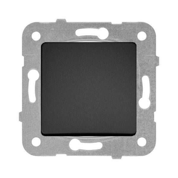 Выключатель одноклавишный Viko Linnera Life без рамки Черная ночь (90454001)