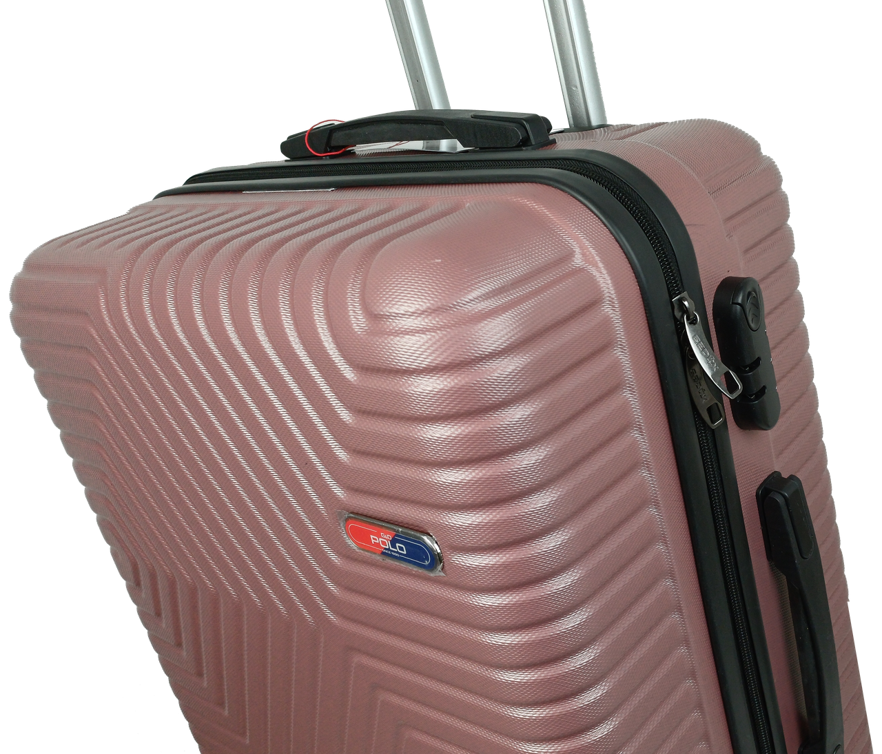 Валіза на колесах пластикова GD Polo середня 70 л Пудра - фото 7 Валіза на колесах пластикова GD Polo середня 70 л Пудра - фото 7