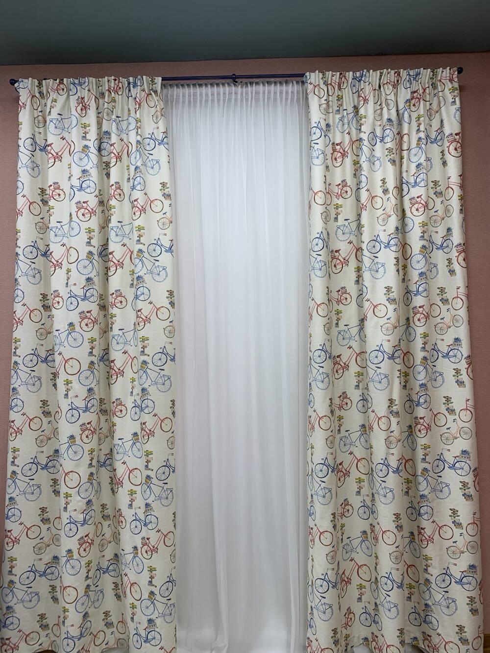 Шторы коттоновые 1,5 м 2 шт. Желтый (000101635)