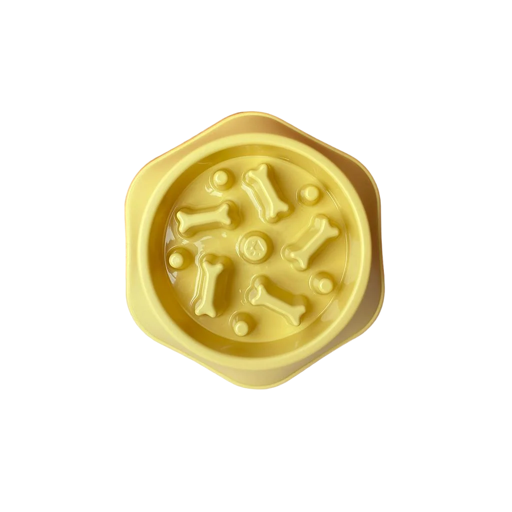 Миска для собак медленного кормления пластиковая Желтый (2171454255)